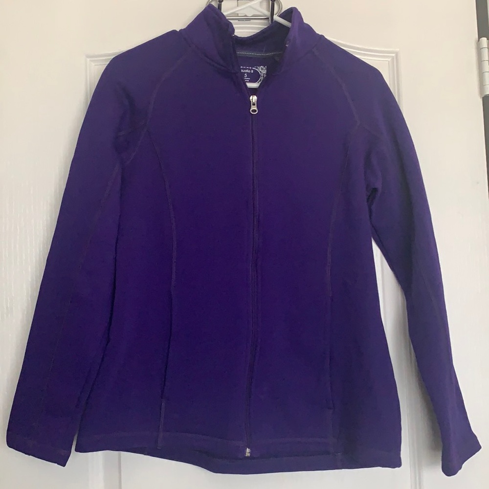 Purple zip up